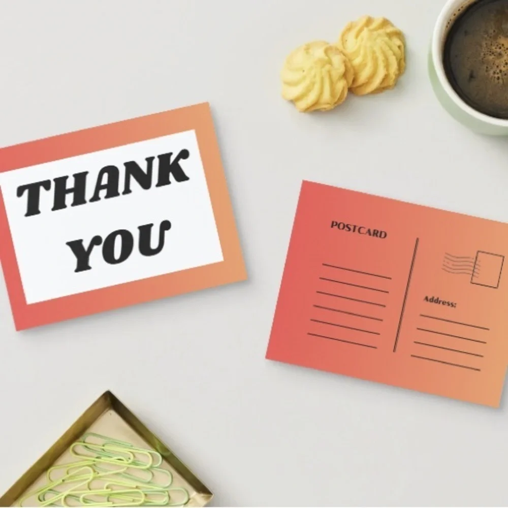 Set of 10 Thank You Post Cards